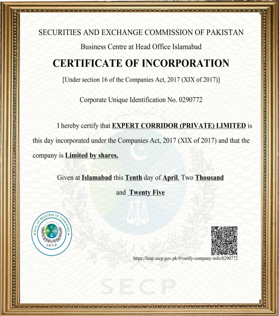 SECP Certificate